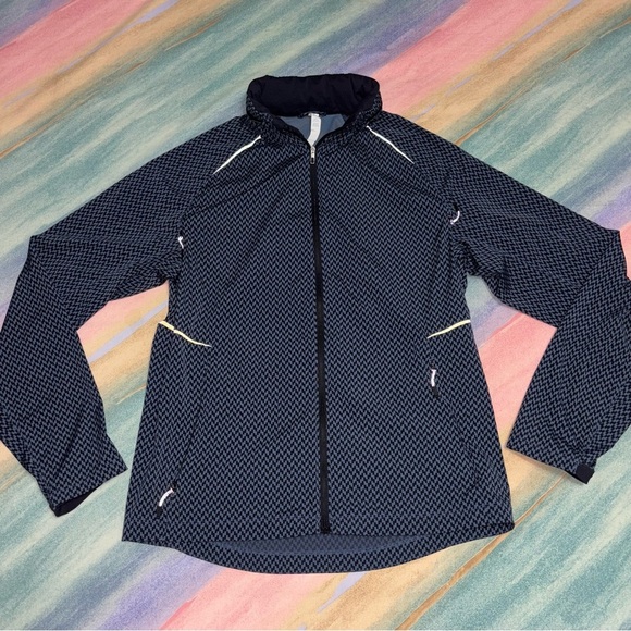 Lululemon Men’s Surge Jacket Saint James Tweed Iron Blue Black Size M - Picture 6 of 12